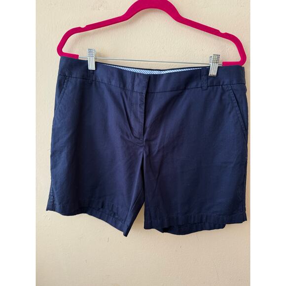 J. Crew Navy Blue 100% Cotton Chino Shorts - Picture 1 of 8